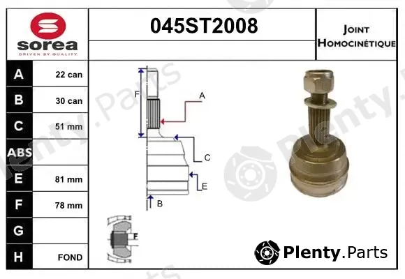 Startcar 045ST2008 — Joint Kit, drive shaft