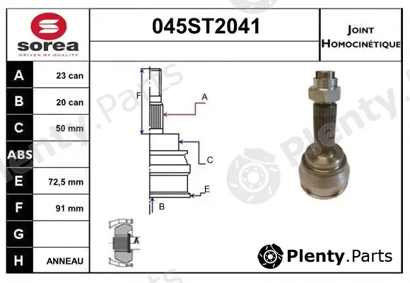Startcar 045ST2041 — Joint Kit, drive shaft