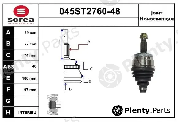 Startcar 045ST2760-48 — Joint Kit, drive shaft