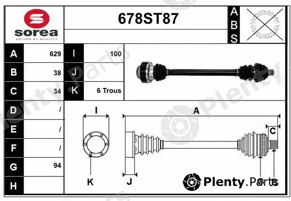 Startcar 678ST87 — Drive Shaft