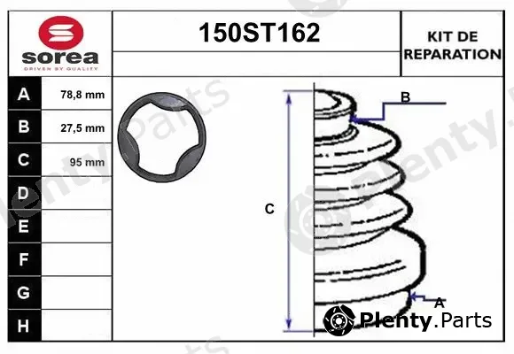 Startcar 150ST162 — Bellow Kit, drive shaft