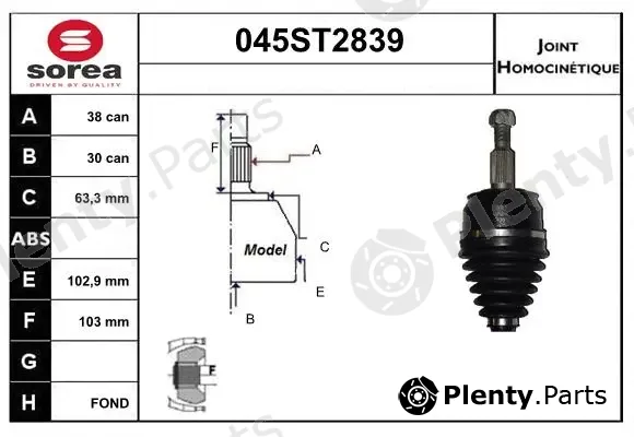 Startcar 045ST2839 — Joint Kit, drive shaft