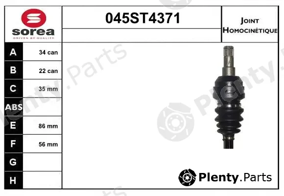 Startcar 045ST4371 — Joint Kit, drive shaft