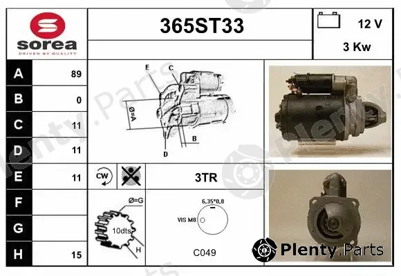 Startcar 365ST33 — Starter
