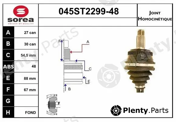 Startcar 045ST2299-48 — Joint Kit, drive shaft