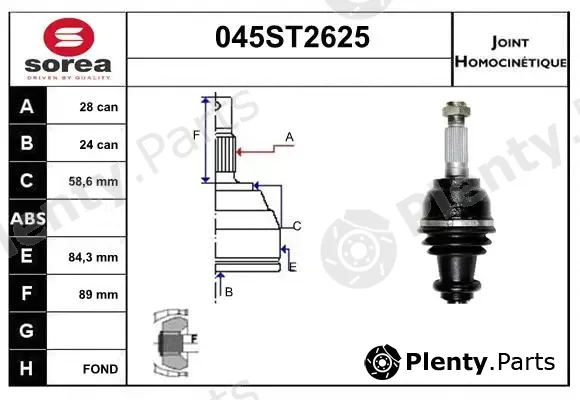 Startcar 045ST2625 — Joint Kit, drive shaft