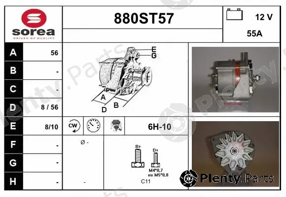 Startcar 880ST57 — Alternator
