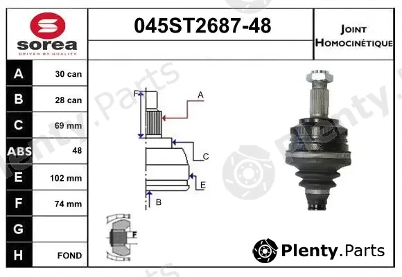 Startcar 045ST2687-48 — Joint Kit, drive shaft