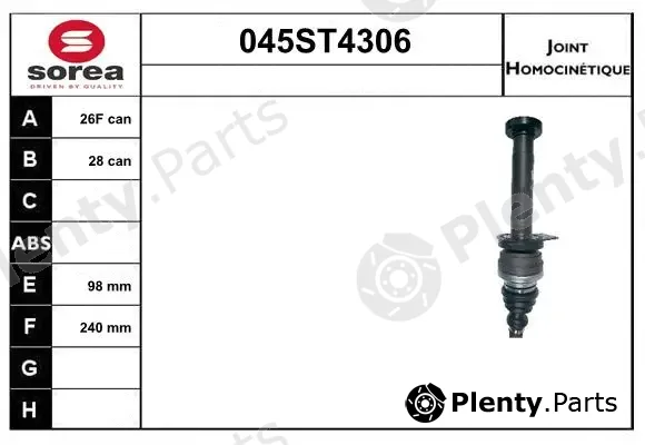 Startcar 045ST4306 — Joint Kit, drive shaft