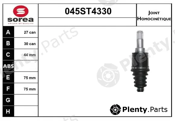 Startcar 045ST4330 — Joint Kit, drive shaft