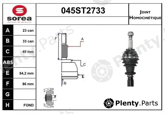 Startcar 045ST2733 — Joint Kit, drive shaft