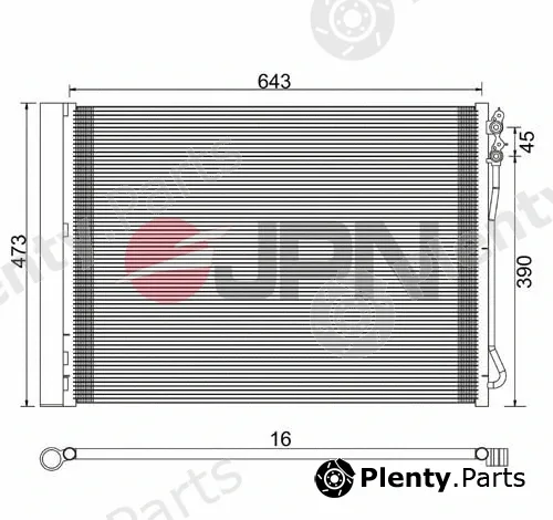 JPN 60C9085-JPN — Condenser, air conditioning