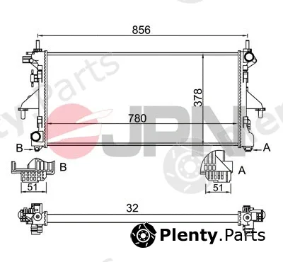 JPN 60C9019-JPN — Radiator, engine cooling
