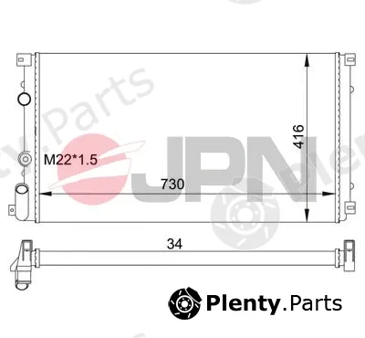 JPN 60C9033-JPN — Radiator, engine cooling