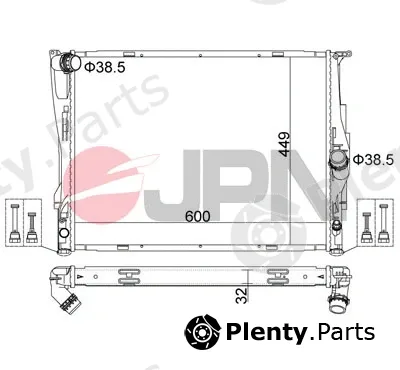 JPN 60C9009-JPN — Radiator, engine cooling