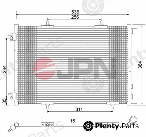 JPN 60C9124-JPN — Condenser, air conditioning