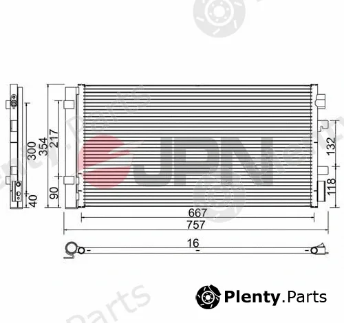 JPN 60C9128-JPN — Condenser, air conditioning