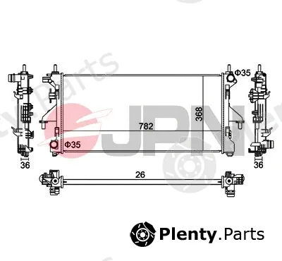 JPN 60C9020-JPN — Radiator, engine cooling