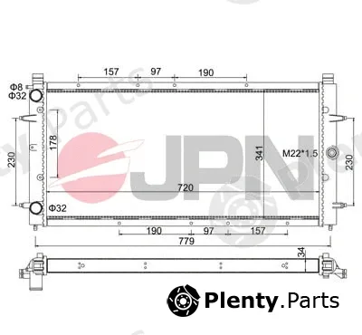 JPN 60C9054-JPN — Radiator, engine cooling