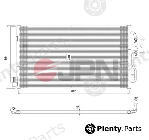 JPN 60C9088-JPN — Condenser, air conditioning