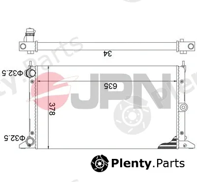 JPN 60C9068-JPN — Radiator, engine cooling