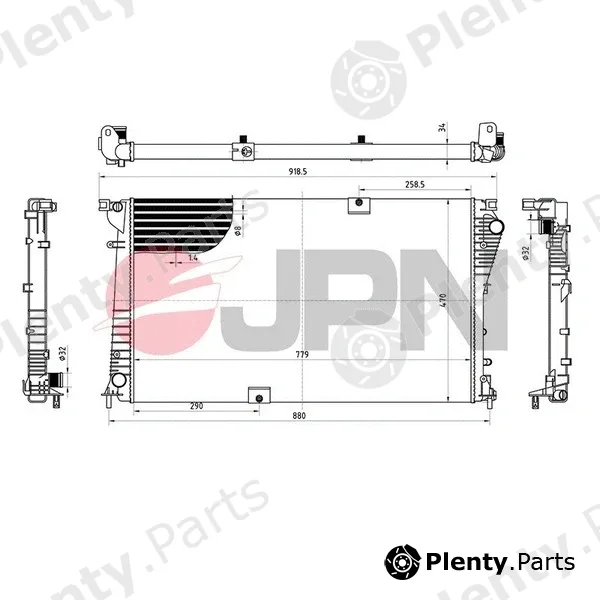 JPN 60C9046-JPN — Radiator, engine cooling