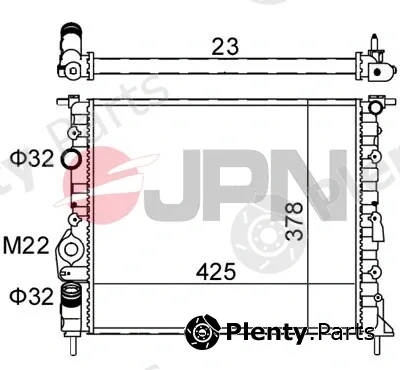 JPN 60C9043-JPN — Radiator, engine cooling