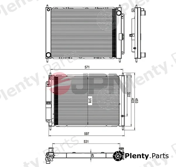 JPN 60C9048-JPN — Radiator, engine cooling