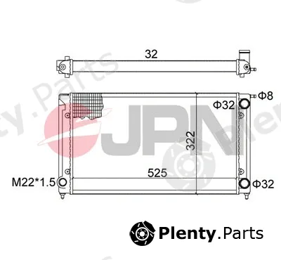 JPN 60C9053-JPN — Radiator, engine cooling
