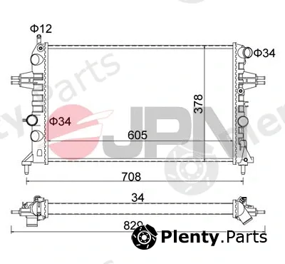 JPN 60C9029-JPN — Radiator, engine cooling