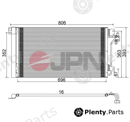 JPN 60C9143-JPN — Condenser, air conditioning