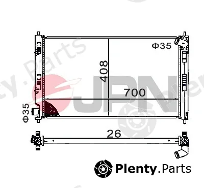 JPN 60C9025-JPN — Radiator, engine cooling
