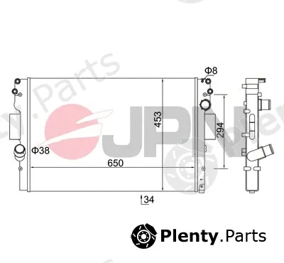JPN 60C9022-JPN — Radiator, engine cooling