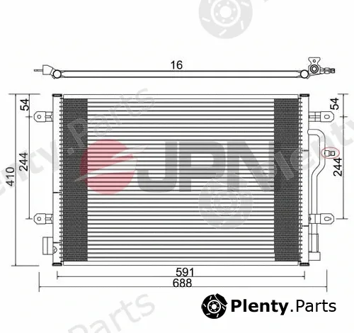 JPN 60C9076-JPN — Condenser, air conditioning