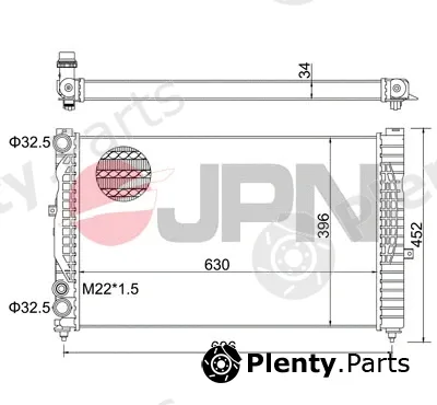 JPN 60C9001-JPN — Radiator, engine cooling