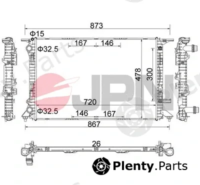 JPN 60C9005-JPN — Radiator, engine cooling