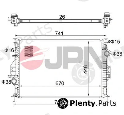 JPN 60C9014-JPN — Radiator, engine cooling