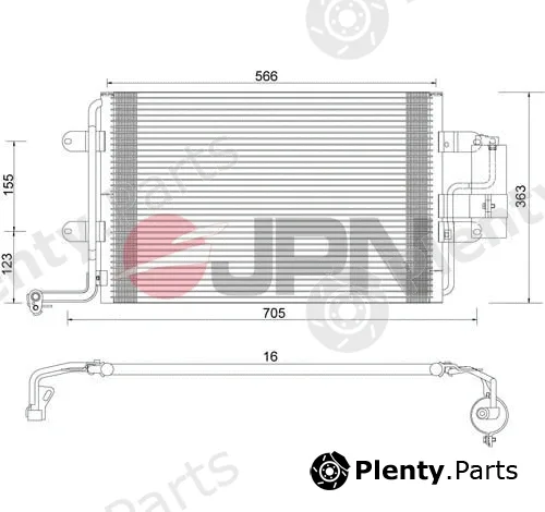 JPN 60C9136-JPN — Condenser, air conditioning