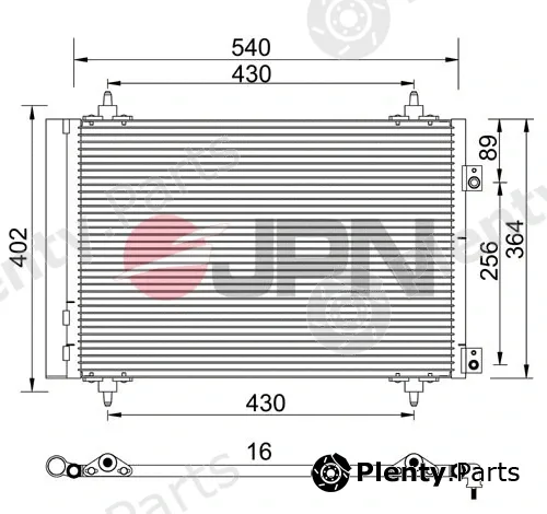 JPN 60C9092-JPN — Condenser, air conditioning