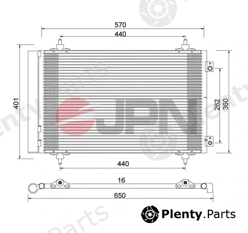 JPN 60C9093-JPN — Condenser, air conditioning