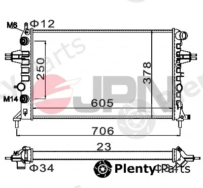 JPN 60C9028-JPN — Radiator, engine cooling