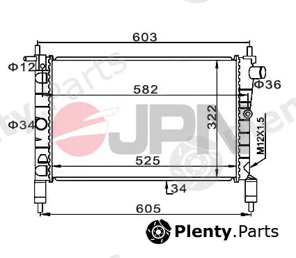 JPN 60C9030-JPN — Radiator, engine cooling