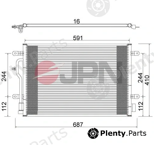 JPN 60C9075-JPN — Condenser, air conditioning
