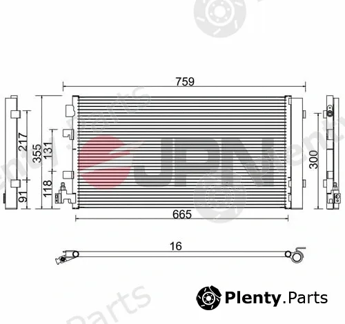 JPN 60C9127-JPN — Condenser, air conditioning