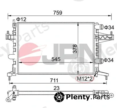 JPN 60C9031-JPN — Radiator, engine cooling