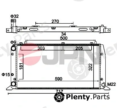JPN 60C9052-JPN — Radiator, engine cooling