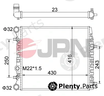 JPN 60C9057-JPN — Radiator, engine cooling
