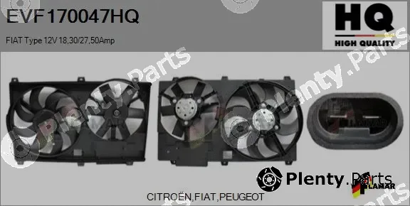 Flamar EVF170047HQ — Electric Motor, radiator fan