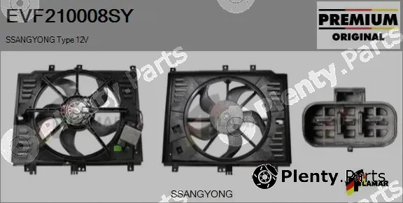 Flamar EVF210008SY — Electric Motor, radiator fan