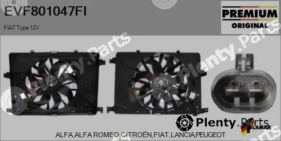 Flamar EVF801047FI — Electric Motor, radiator fan